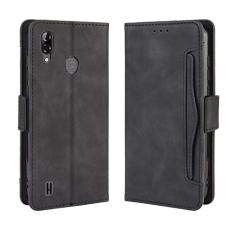 Capa com compartimento para cartão para Blackview A60 Pro, capa flip carteira de couro para Blackview A60 Pro, capa magnética retrô para celular, capa carteira com compartimentos para cartões