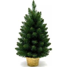 Arvore De Natal Pequena Com Base De Mesa - 60cm E 80 Galhos