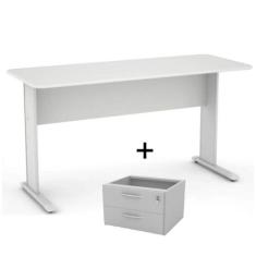Mesa Escritório 1,500,60m com GAVETAS  INCOFLEX  CINZA/CINZA  43082