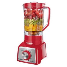 Liquidificador Turbo Mondial Vermelho e Inox 1000W L-1000 RI, 220V