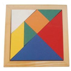 Brinquedos Educativos - Jogo Tangram - 20x20cm 7 Peças - Sonho de Cria