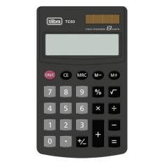 Calculadora De Bolso 8 Dígitos Grande Tc03 Preta - Tilibra