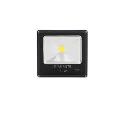 Refletor Led 30w Luz Branca Bivolt Diamante Diamante Decor Bivoltv Preto