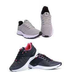 Tênis Feminino Esportivo Caminhada Fitness Confortável Kit