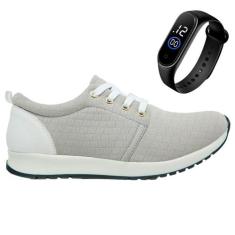 Tenis Casual Pisada Neutra Estilo Esportivo Caminhada Academia + Relóg