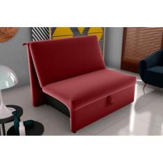 Sofá Cama Malu Veludo Vinho E432 - Matrix - LM DECOR