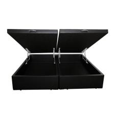 Cama Box Baú Casal Bipartido AColchoes Sintético Preto 41x138x188 - Ac