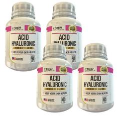 Ácido Hialurônico 500Mg 60 Cápsulas Kit Com 4 Potes