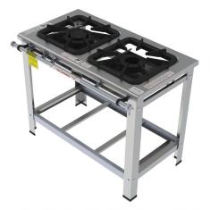 Fogão Industrial Inox Gastromaq 2 Bocas Linha Mista Fgi402lm