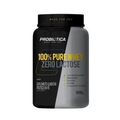 100% Pure Whey Zero Lactose (900g) - Sabor: Chocolate - Probiótica, 1,