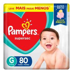 Fralda Pampers Supersec G - 80 Unidades