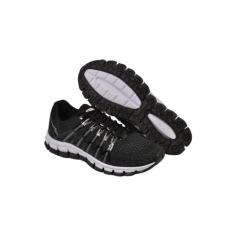 tênis Mega leve Estilo Ultraleve, Preto, Prata, 38