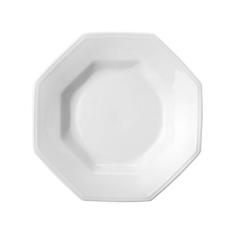 Prato Fundo Prisma de Porcelana Schmidt 24 cm, Branco, 1