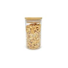 Pote De Vidro De Mantimentos 300Ml C/ Tampa De Bambu Oikos