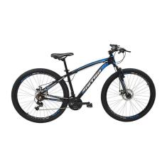 Bicicleta Polimet MTB Nitro Câmbio Shimano Quadro em Alumínio 17/Aro 29/21 Velocidades Preto/Azul-Unissex