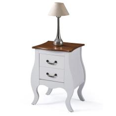Mesa de Cabeceira Bombê Antique 2 gavetas - 1026 - Meyer, Laca - Preta