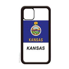 Capa com perfil da bandeira do estado do Kansas para iPhone 12 Pro Max para Apple Mini Mobile Case