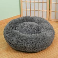 KAIJIE Cama de cachorro para cães extra – Cama lavável para animais de estimação, antiderrapante, redonda, fofa, de pelúcia, para cães de 60 cm de diâmetro