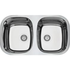 Cuba de embutir Tramontina Isis 2C 34 BL Prime em Aço Inox Alto Brilho