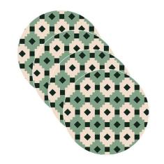 Sousplat Formas Verde 2 - NSW, 4 Peças, Sem base