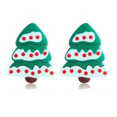 MAQVQLU Brincos de Natal para mulheres, enfeite de Natal, guirlanda torcida, brincos de argola de Natal, vermelho, verde, colorido, brincos de argola de pressão, brincos de Natal para meninas, Metal, Sem pedra preciosa