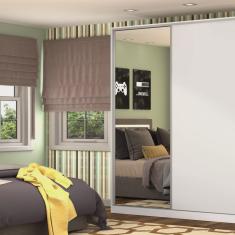 Guarda-Roupa Solteiro com Espelho 2 Portas 3 Gavetas Rc 2003