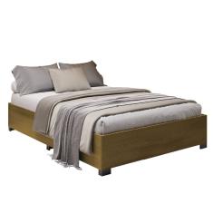 Cama Box Base Casal Para Colchão De Até 1,38m Desmontável Aruba Dobuê Cedro