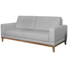 Sofa 2 Lugares 145 Cm Crons Linho Cinza Vazzano Cinza