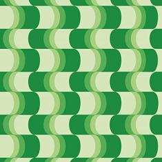 Papel De Parede Adesivo Lavável Abstrato Sinuoso Verde 6m
