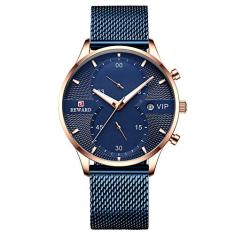 Relógio Luxo Unissex À Prova D' Água REWARD 82001 Casual (Azul)