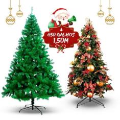 Árvore De Natal Premium 150cm 450 Galhos Pinheiro Luxo Cheia - Piktik