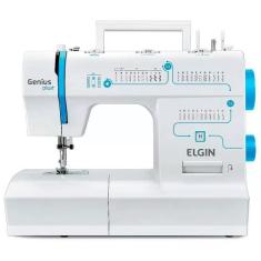 Máquina de Costura Elgin Genius Plus JX 4035 31 Pontos 127V Branca/Azu