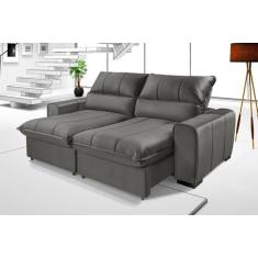 Sofá Retrátil Reclinável Dubai Luxo Molas Ensacadas 2,05m - Essencial 