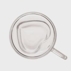 Conjunto 2 Xícaras P/Café Dupla Parede de Vidro Heart Lyor