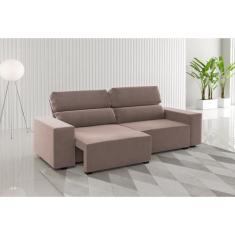 Sofá Retrátil e Reclinável 3 Lugares 2m Veludo Lion - Viero