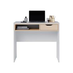 Escrivaninha Bancada Estudo Bit Moov Branco Fosco Tauari Nobre - Colib