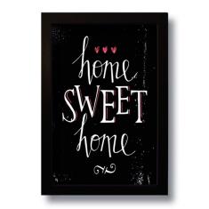 Quadro Decorativo Frase Home Sweet Home 33x43 Cm