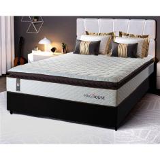 Conjunto Cama Box Espuma San Diego Branco Casal 138x188x67