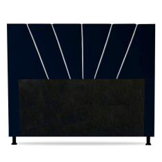 Cabeceira Cama Box Casal King Size Dallas 195Cm Azul Marinho