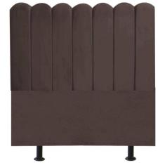 Cabeceira Nuvem Cama Box Casal 140 Cm Alanis Suede Marrom
