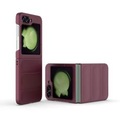 Capa de PC transparente ultrafina à prova de choque para Samsung Galaxy Z Flip 4 Flip4 Flip5 Flip 3 Flip6 Capa de telefone com proteção de lente anti-queda, rosa, para Samsung Z FLlP 6