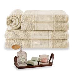 Jogo de Banho Noblesse 05 Peças Toalha de Banho Rosto e Tapete 100% Al
