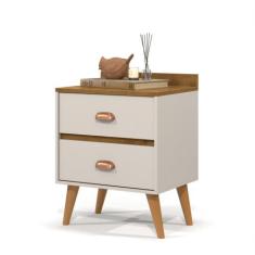 Mesa de Cabeceira Compacta Retrô Mesinha Canto Cama Decore Quarto Com 