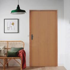 Porta Lisa Padrão Imbuia Batente Ecolológico 09 Fechadura 813/02 62 X 2,10 Esquerdo Natural