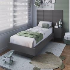 Cama Solteiro Suspensa com Cabeceira e Mesa de Apoio 80/90 Zurique
