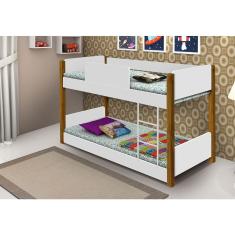 Bicama Infantil Valentina Juvenil - Branca E Mel - Cor: Branco