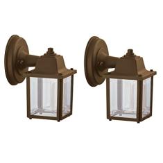 2 Un Arandela Externa Vintage Retro Colonial Marrom alz18