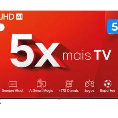 Smart Tv 55 Polegadas LG UHD 4K, 3 HDMI, 2 USB, Com Alexa, Chromecast Integrado - 55ut8050