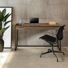 Escrivaninha basculante Madeirada e Tubos Pretos Carraro    