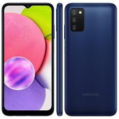 Smartphone Samsung Galaxy A037 Azul 64GB 4GB RAM Tela Infinita de 6.5" Câmera Tripla Processador Octa-Core Dual Chip